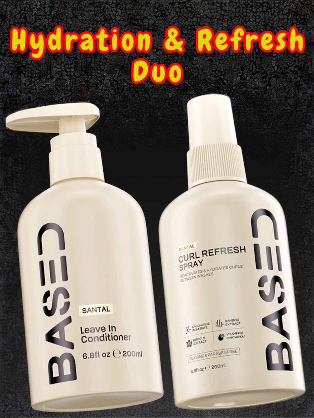 BASED BODYWORKS Hydration & Refresh Duo Set Curly Hair New In Box